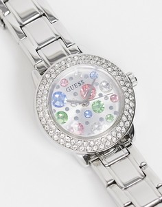 Часы с браслетом и маленьким циферблатом Guess-Серебристый