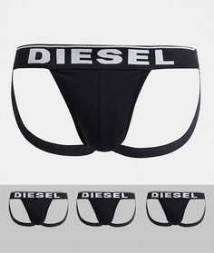 Набор из 3 черных трусов-джоков с логотипом Diesel umbr-Многоцветный