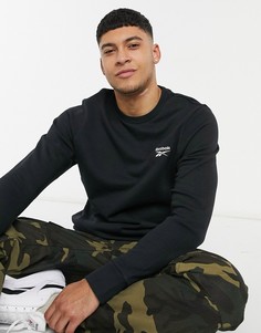 Черный свитшот с логотипом Reebok Classics essentials