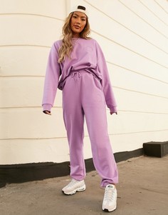 Фиолетовые oversized-джоггеры с вышитым логотипом ASOS Weekend Collective-Фиолетовый