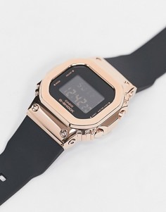 Черные цифровые часы с розово-золотистой отделкой Casio-Черный