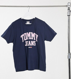 Темно-синяя футболка с логотипом Tommy Jeans Plus-Темно-синий