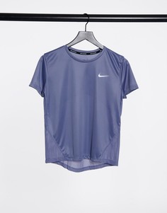 Синяя футболка Nike Running Miler-Голубой