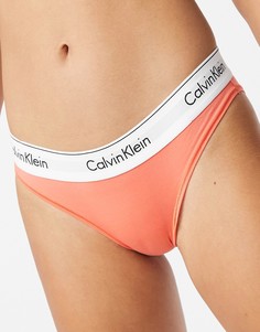 Оранжевые трусы с с фирменной лентой Calvin Klein-Оранжевый