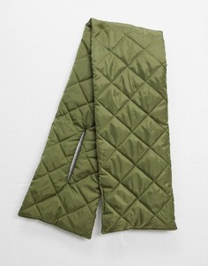 Стеганый шарф цвета хаки Vero Moda-Зеленый