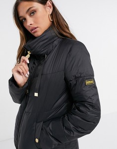 Черная стеганая куртка Barbour International-Черный