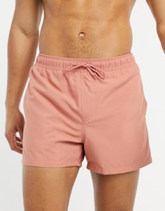 Красные короткие шорты для плавания ASOS DESIGN-Красный