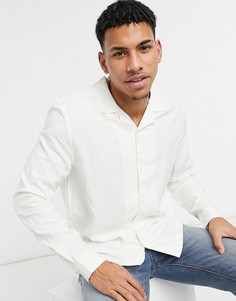 Белая рубашка с длинными рукавами Topman-Белый