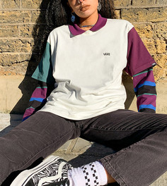 Белая футболка с цветными вставками колор блок Vans Opposite эксклюзивно для ASOS-Белый