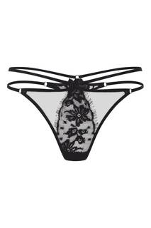 Черные трусы стринги с кружевными вставками Kourtney Agent Provocateur