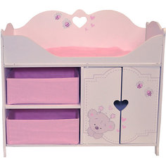 Кроватка-шкаф для кукол Paremo "Рони", стиль 1