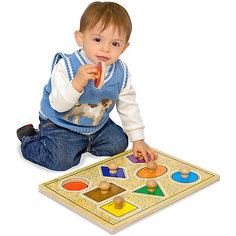 Мои первые пазлы Melissa & Doug "Геометрические фигуры", 8 элементов