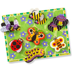 Мои первые пазлы Melissa & Doug "Насекомые", 7 элементов