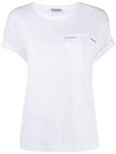 Brunello Cucinelli футболка с декором Monili