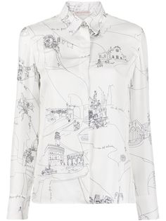 Emilio Pucci рубашка Scorci Fiorentini с принтом