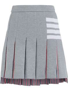 Thom Browne плиссированная юбка мини с полосками 4-Bar