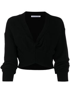 T By Alexander Wang укороченный джемпер с V-образным вырезом