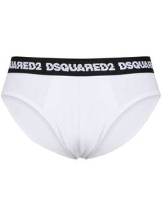 Dsquared2 трусы-брифы с логотипом на поясе