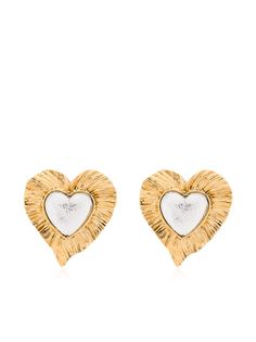 Saint Laurent серьги Héritage Radiating Heart