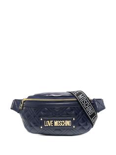 Love Moschino стеганая поясная сумка с логотипом