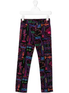 Kenzo Kids брюки с графичным принтом