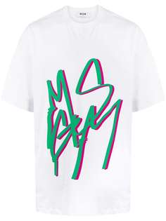 MSGM футболка с логотипом