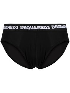 Dsquared2 трусы-брифы с логотипом на поясе