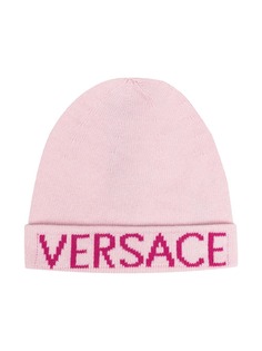 Young Versace шапка бини с вышитым логотипом