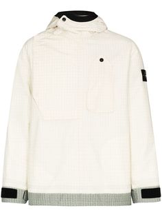 Stone Island светоотражающий пуховик в клетку