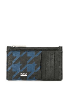 BOSS кошелек с принтом в ломаную клетку