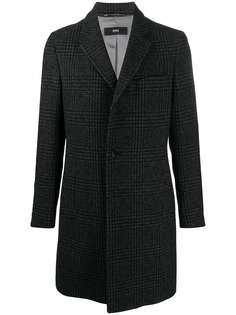 Boss Hugo Boss однобортное пальто в клетку Prince of Wales