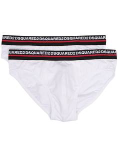 Dsquared2 комплект из двух пар трусов-брифов с логотипом