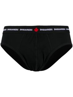 Dsquared2 трусы-брифы с логотипом на поясе