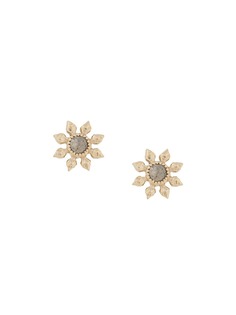 Natalie Perry золотые серьги-гвоздики с бриллиантами