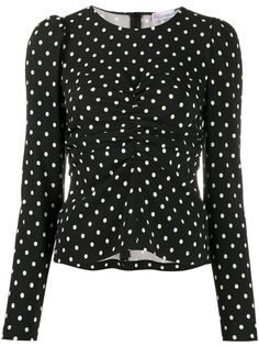 RedValentino топ в горох со сборками