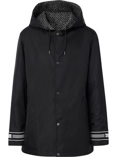 Burberry куртка с капюшоном и монограммой