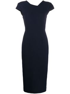 Roland Mouret приталенное платье миди с короткими рукавами