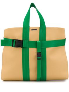 Sunnei сумка-тоут в стиле колор-блок с логотипом