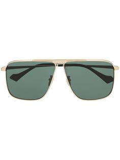 Gucci Eyewear солнцезащитные очки в квадратной оправе с логотипом
