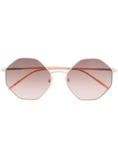 Love Moschino солнцезащитные очки в восьмиугольной оправе