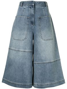 Tibi джинсы широкого кроя с эффектом потертости
