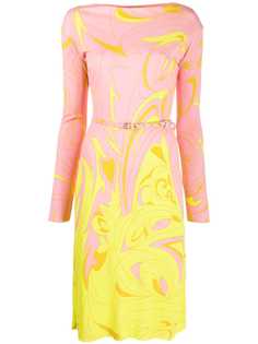 Emilio Pucci платье Dinamica с эффектом деграде и поясом