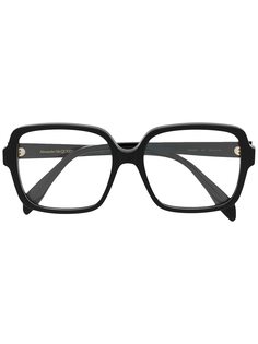 Alexander McQueen Eyewear очки в массивной квадратной оправе