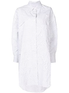 MM6 Maison Margiela платье-рубашка в полоску