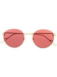 Cartier Eyewear затемненные солнцезащитные очки в круглой оправе