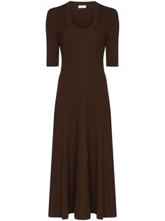 Rosetta Getty расклешенное платье миди