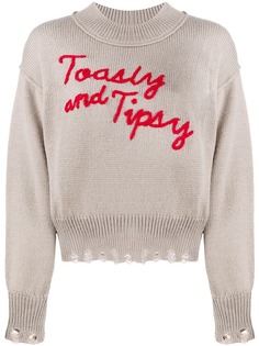 Wildfox джемпер Toasty and Tipsy с эффектом потертости