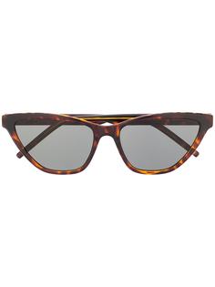 Saint Laurent Eyewear солнцезащитные очки в оправе кошачий глаз черепаховой расцветки