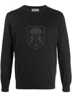 Corneliani джемпер с вышитым логотипом