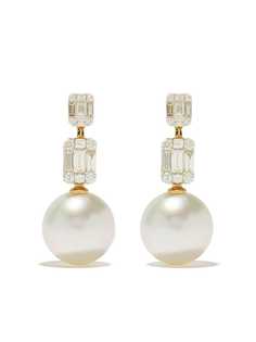 Yoko London серьги Starlight South Sea Pearl из желтого золота с жемчугом и бриллиантами